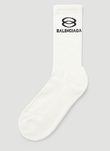 Balenciaga Unity Tennis Socks White bal0147098