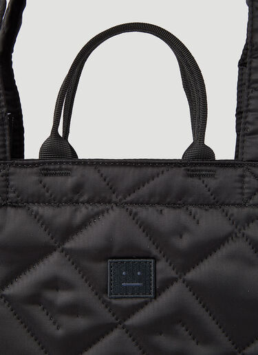 Acne Studios Shiny Quilted Tote Bag Black acn0245035