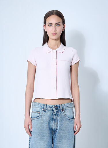 Alexander Wang 解构 polo 衫  粉色 awg0260005