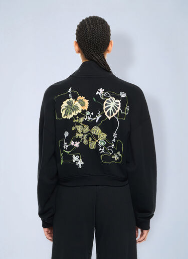 Off-White Arrow Leaves Zip Up Sweatshirt Black ofw0264031