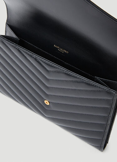 Envelope Logo Clutch Saint Laurent Envelope Logo Clutch Black sla0253083