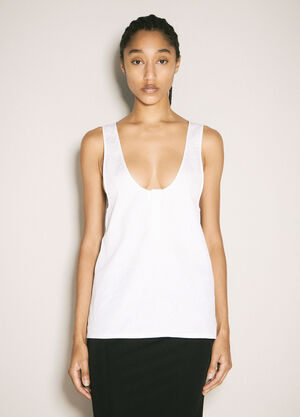 Saint Laurent Henley Tank Top White sla0256010