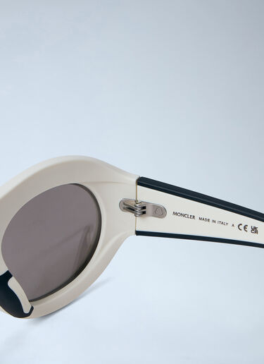 Moncler Oval Frame Sunglasses White lmo0364005