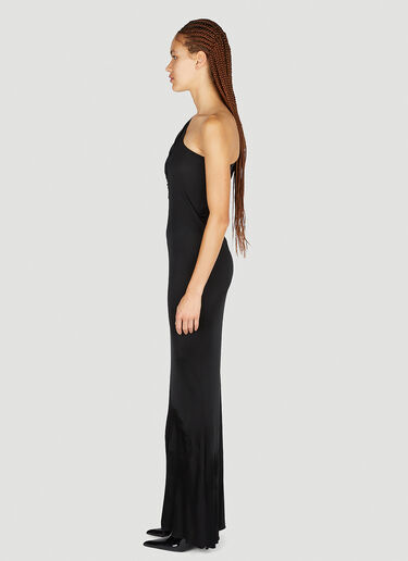 Saint Laurent Draped Maxi Dress Black sla0251036