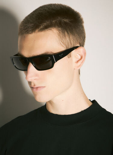 Balenciaga Square-Oval Sunglasses Black bcs0357009