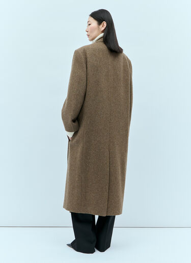 The Row Dhani Wool Coat Brown row0255006