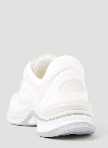 Gucci Suede Run Logo Embossed Sneakers White guc0153075