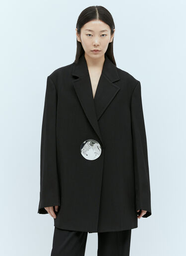 Jil Sander 圆形宝石羊毛西装外套 黑色 jil0255010