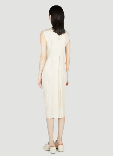 Pleats Please Issey Miyake Pleated Dresses Cream plp0253003