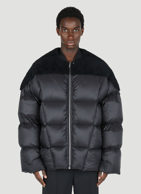 Moncler x Rick Owens Crewneck Down Jacket Black mcs0355006