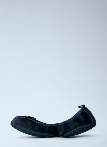 LN-CC® - Balenciaga: Elasticated Ballet Flats - Navy Balenciaga Elasticated Ballet Flats Navy bal0265040