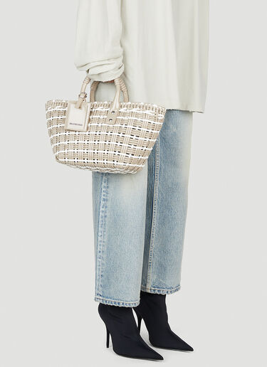 Bistro XS Basket Tote Bag Balenciaga Bistro XS Basket Tote Bag Beige bal0252083