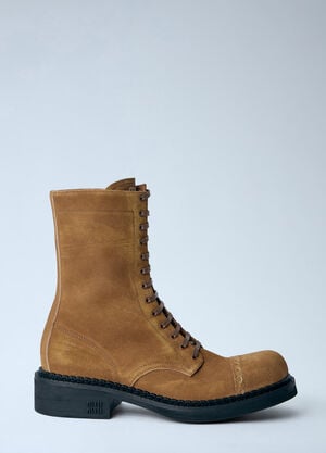 Miu Miu Faded Unlined Suede Loafers Brown miu0263033