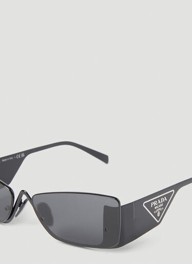 Prada Runway Rectangular Sunglasses Black lpr0251013