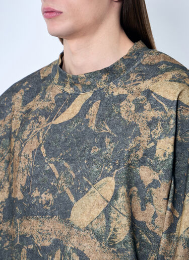 Acne Studios Printed Crewneck T-Shirt Brown acn0159006