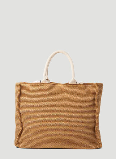 Marni Large Logo Jacquard Tote Bag Camel mni0151026