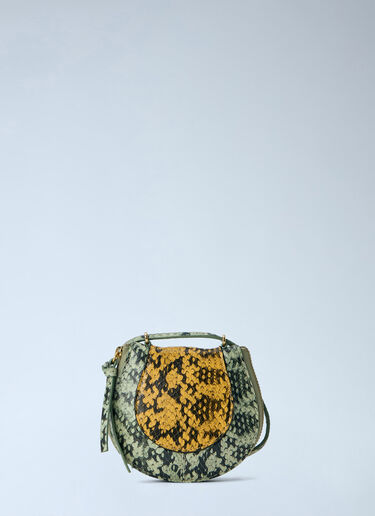 LN-CC® - Dries Van Noten: Python-Embossed Leather Crossbody Bag - Yellow Dries Van Noten Python-Embossed Leather Crossbody Bag Yellow dvn0265022