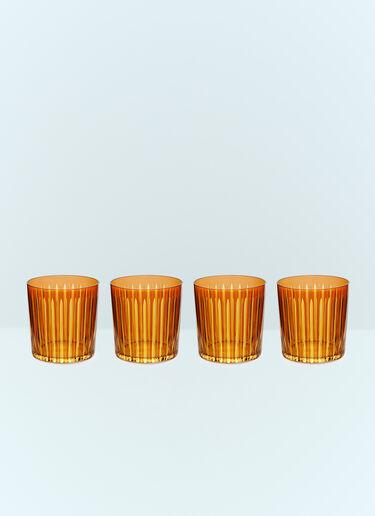L'Objet Set Of Four Prism Cocktail Glasses Orange wps0691620
