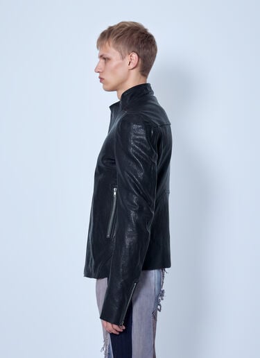 LN-CC® - Rick Owens: Leather Release Jacket - Black Rick Owens Leather Release Jacket Black ric0165049
