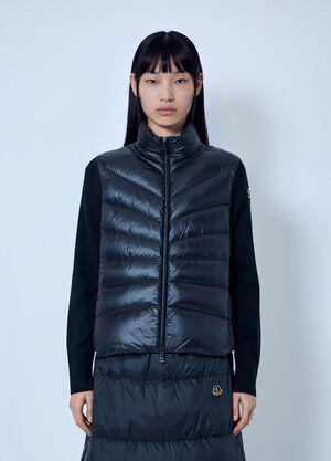 Moncler Padded Wool Cardigan Black mon0254043