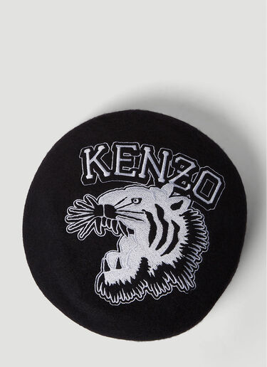 Kenzo 刺绣贝雷帽 黑色 knz0150051
