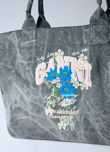 GANNI Medium Trapeze Shopping Bag Grey gan0266033