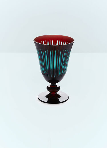 L'Objet Set Of Four Prism Wine Glasses Burgundy wps0691630