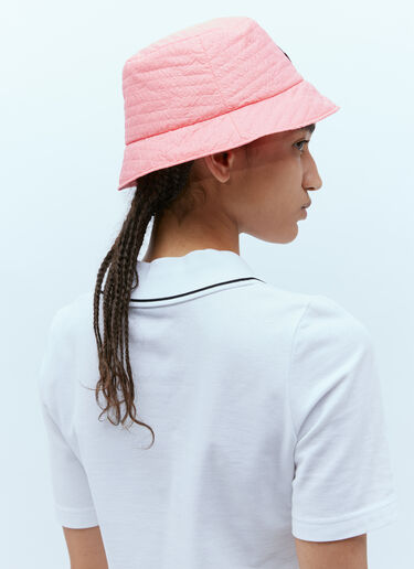 Moncler Logo Patch Bucket Hat Pink mon0255050