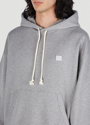 Acne Studios Face Patch Hooded Sweatshirt Grey acn0151018