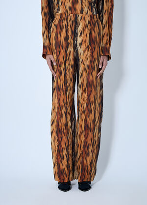 Balenciaga AI Croc Silk Pants Brown bal0259001