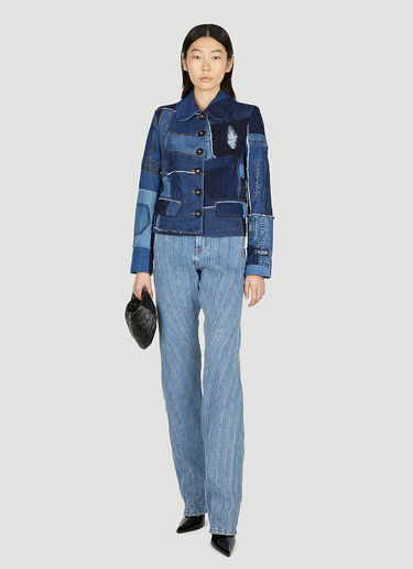 Dolce & Gabbana Patchwork Denim Jacket Blue dol0251001