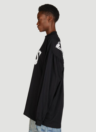 Balenciaga Paris Tropical Long Sleeve T-Shirt Black bal0255020