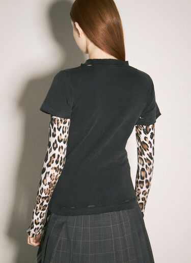 Balenciaga Planet Earth Double-Sleeve T-Shirt Black bal0258010