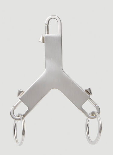 Rick Owens Cerberus Keyring Silver ric0151039