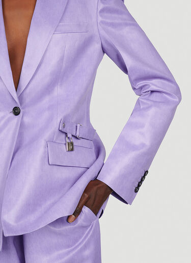 JW Anderson Padlock Strap Suit Single Breasted Blazer Purple jwa0253001