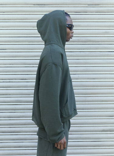 GREG ROSS Shoulder Pad Hooded Sweatshirt Green grr0157001