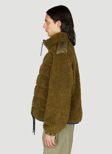 Moncler Grenoble Shearling Zip Jacket Green mog0153017