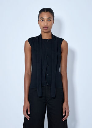 Lemaire Asymmetrical Vest Black lem0266015