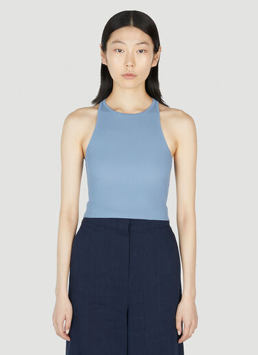 Max Mara Turku Ribbed Top Light Blue max0252060