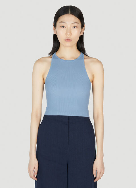 Alexander Wang Turku Ribbed Top Grey awg0253028
