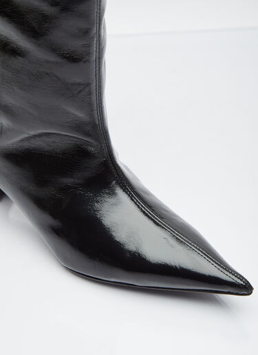 GANNI Soft Slouchy High Shaft Boots Black gan0254027