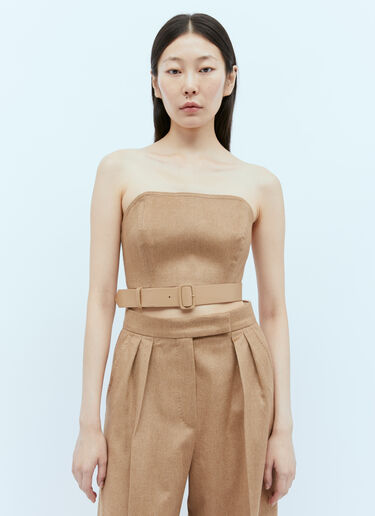 Wool Bustier Top Max Mara Wool Bustier Top Camel max0254065