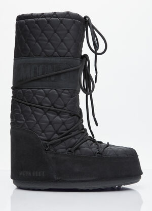 GANNI Icon Quilted Boots Black gan0255095