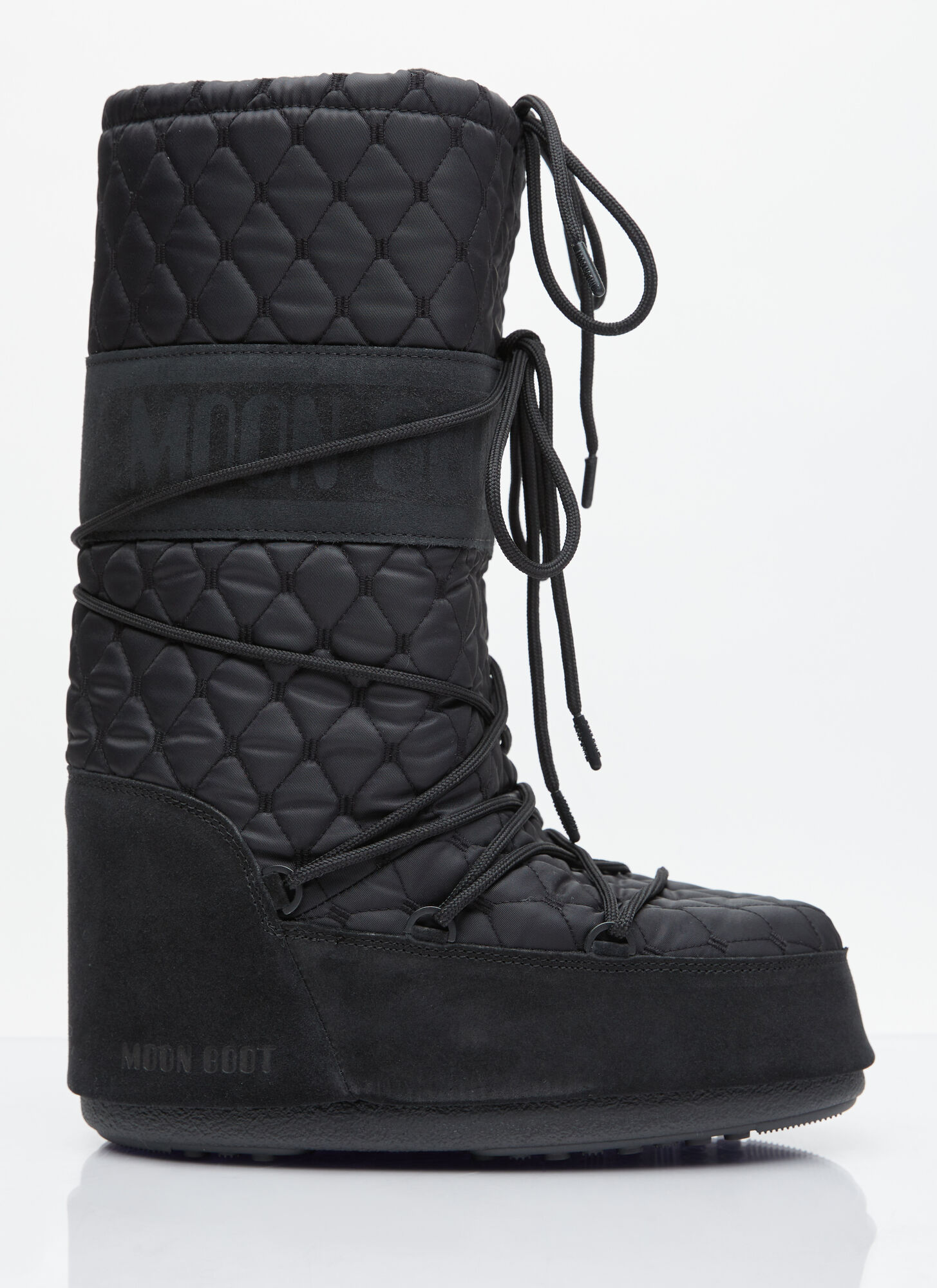 Shop Moon Boot Icon Quilted Boots In Black