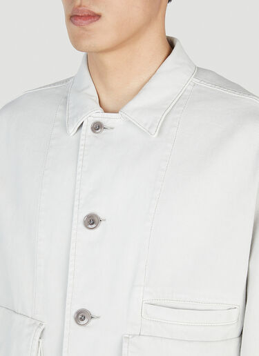 Lemaire Boxy Denim Jacket White lem0352002