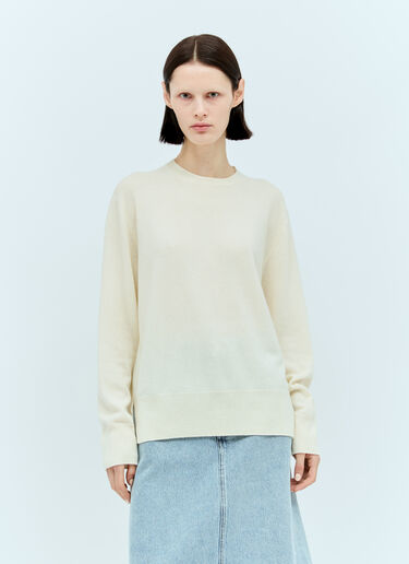 Cashmere Knit Crewneck Sweater TOTEME Cashmere Knit Crewneck Sweater Cream tot0257014