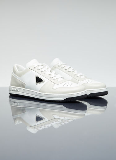 Prada Downtown Leather Sneakers Beige pra0156012