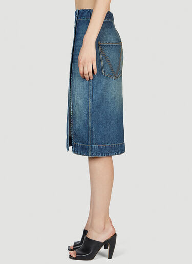 Bottega Veneta Buttoned Denim Skirt Blue bov0251122