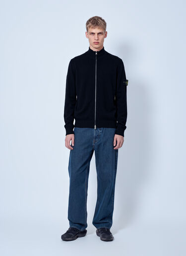 Stone Island 拉链针织开衫 黑色 sto0165049