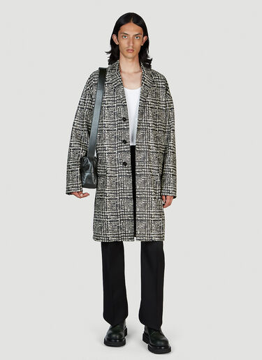 Single Breasted Leather Coat Bottega Veneta Single Breasted Leather Coat Grey bov0151020